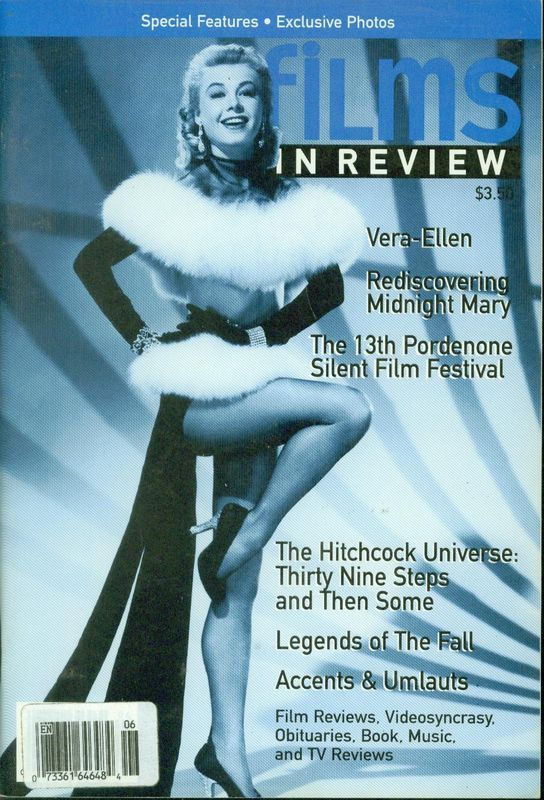 FILMS IN REVIEW magazine side cover Issue 433 March/April 1995