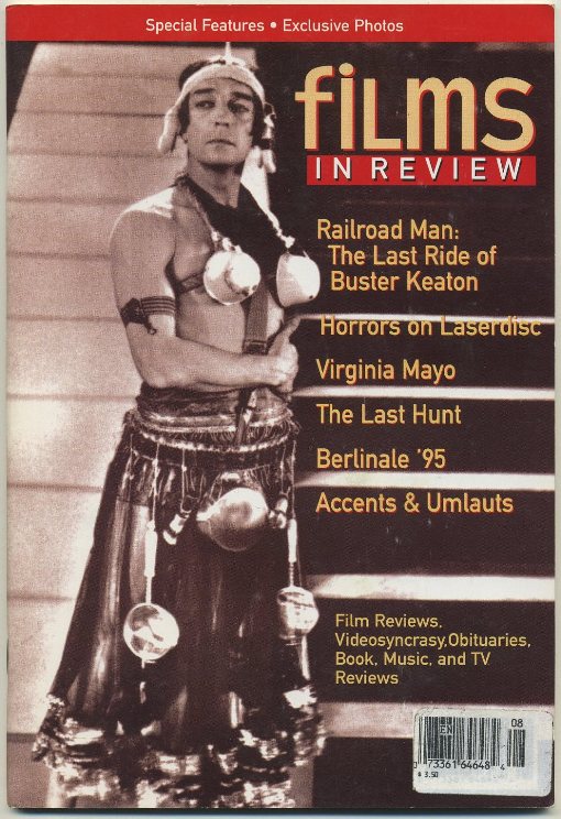 FILMS IN REVIEW magazine side cover Issue 435 July/August 1995