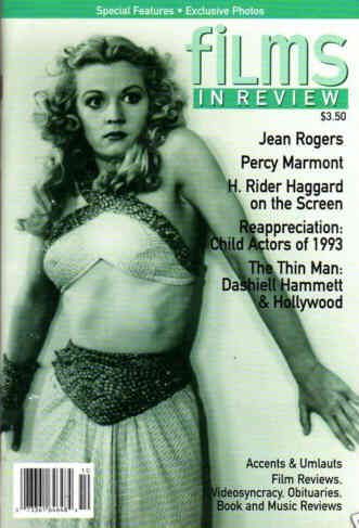 FILMS IN REVIEW magazine side cover Issue 436 September/October 1995