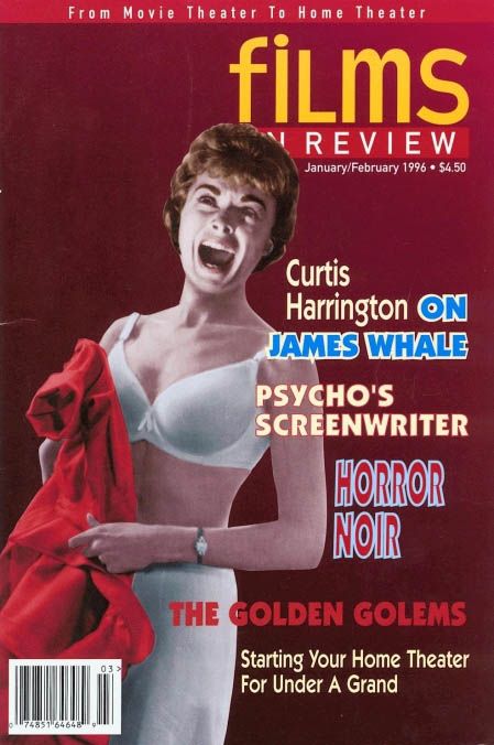 FILMS IN REVIEW magazine side cover Issue 438 January/February 1996