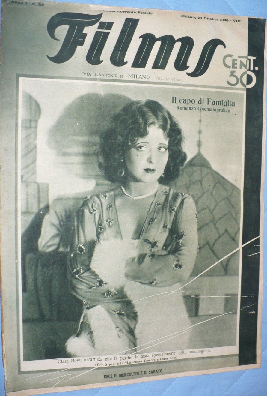 FILMS (ITALY) magazine side cover Issue 26 29 October 1930