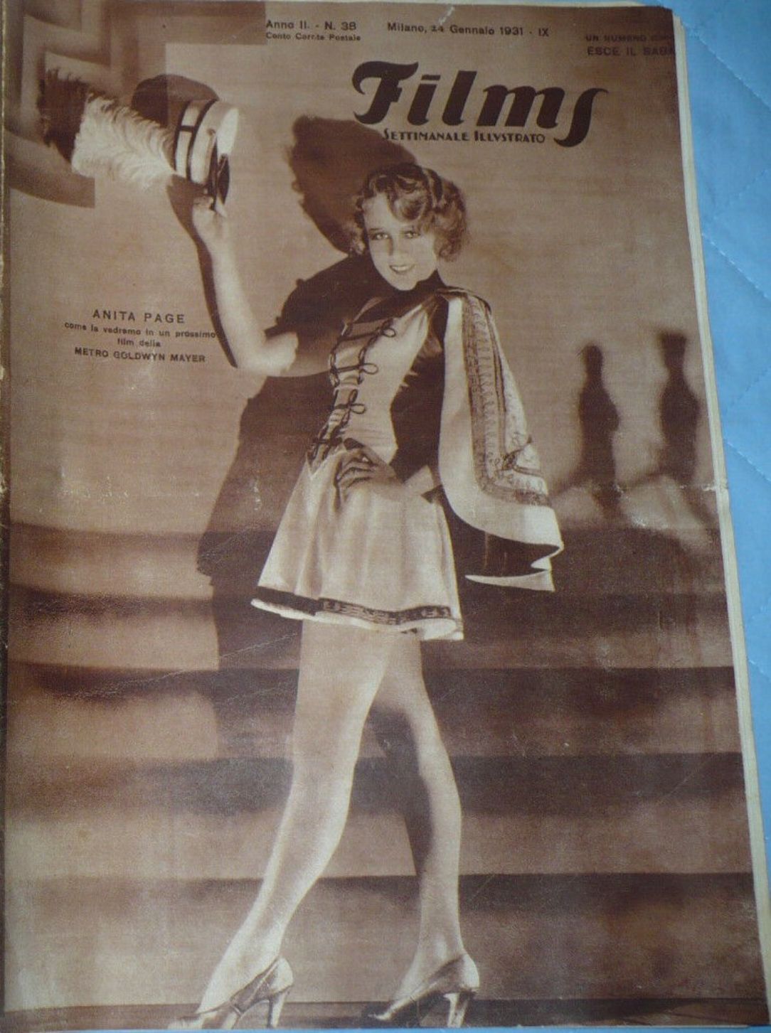 FILMS (ITALY) magazine side cover Issue 38 24 January 1931