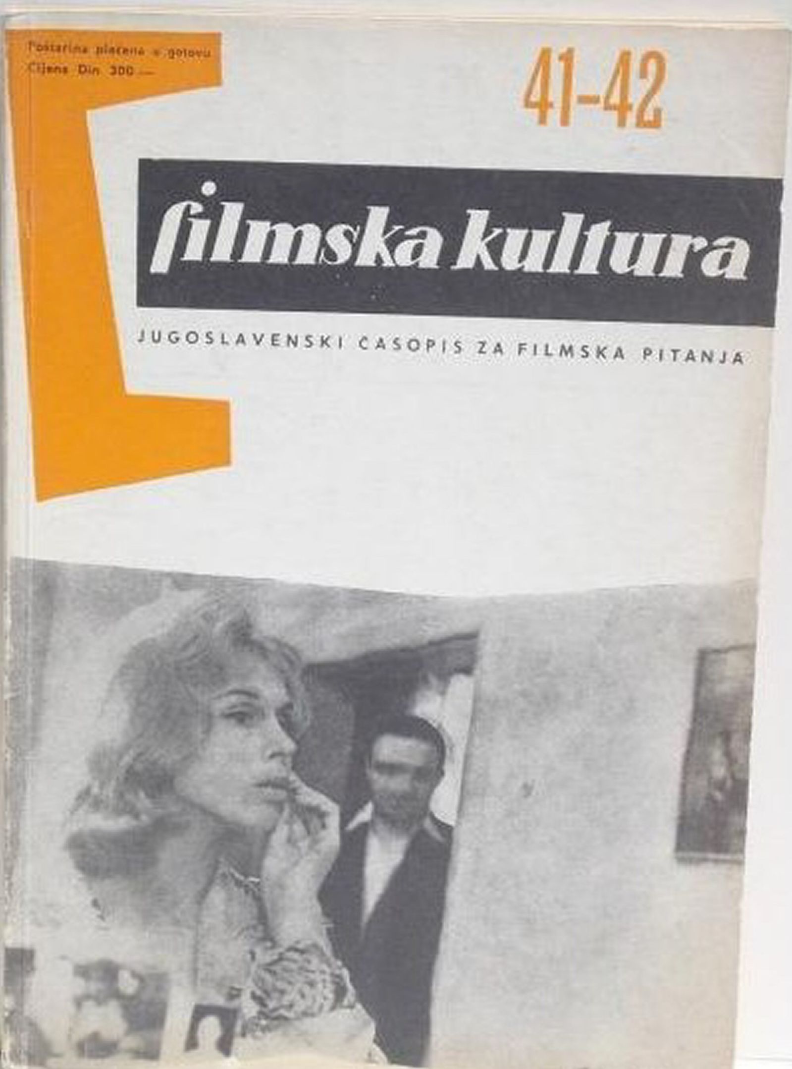 FILMSKA KULTURA magazine side cover Issue 41-42  August/October 1964