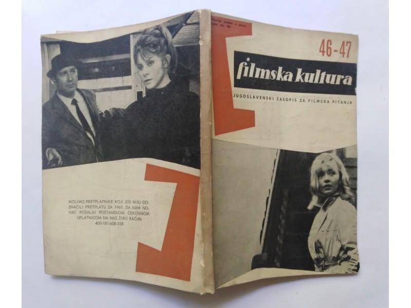 FILMSKA KULTURA magazine side cover Issue 46-47   1965