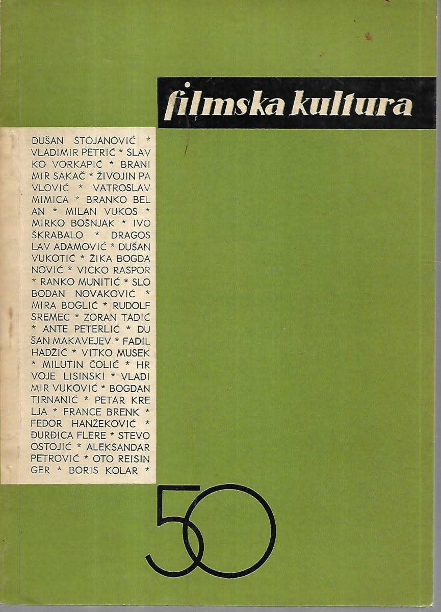 FILMSKA KULTURA magazine side cover Issue 50   1966