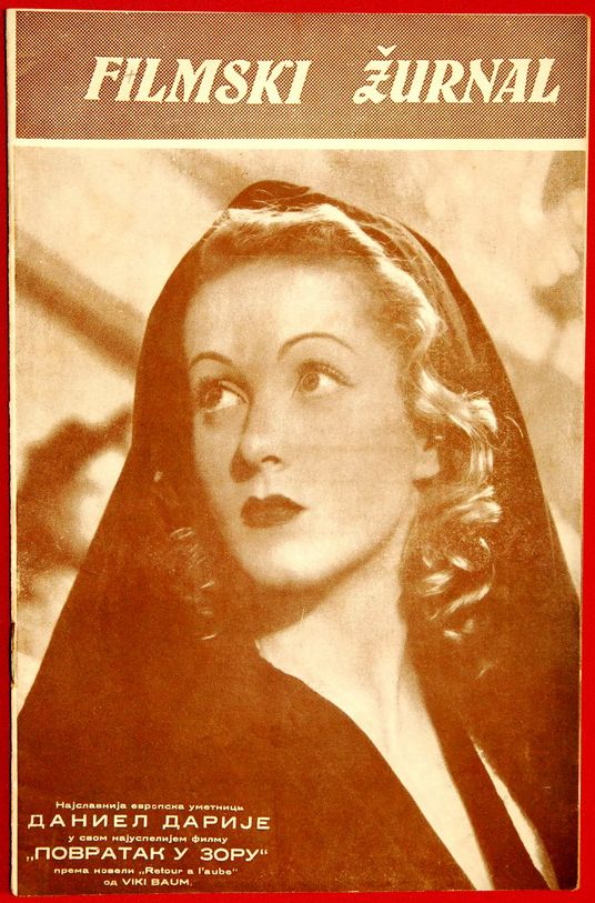 FILMSKI ZURNAL magazine side cover Issue 14 2 February 1939