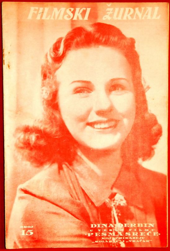 FILMSKI ZURNAL magazine side cover Issue 15 9 February 1939