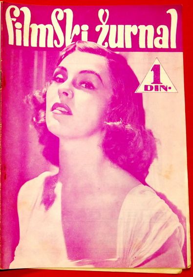 FILMSKI ZURNAL magazine side cover Issue 35 30 June 1939