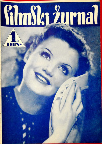 FILMSKI ZURNAL magazine side cover Issue 36 7 July 1939
