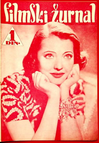 FILMSKI ZURNAL magazine side cover Issue 41 11 August 1939