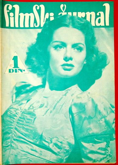 FILMSKI ZURNAL magazine side cover Issue 45 8 September 1939