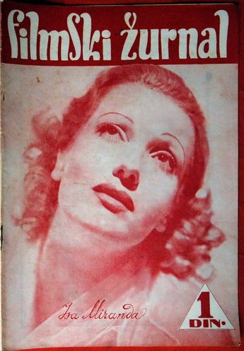 FILMSKI ZURNAL magazine side cover Issue 46 15 September 1939