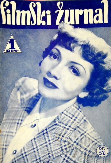 FILMSKI ZURNAL magazine side cover Issue 52 17 November 1939
