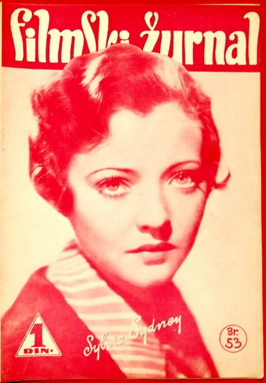 FILMSKI ZURNAL magazine side cover Issue 53 24 November 1939