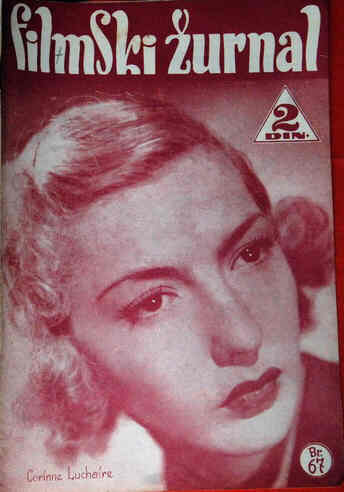 FILMSKI ZURNAL magazine side cover Issue 67 1 March 1940