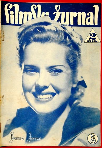 FILMSKI ZURNAL magazine side cover Issue 69 15 March 1940