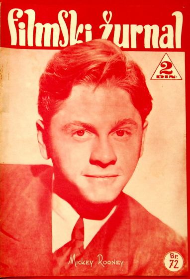 FILMSKI ZURNAL magazine side cover Issue 72 5 April 1940