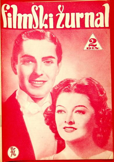 FILMSKI ZURNAL magazine side cover Issue 74 19 April 1940