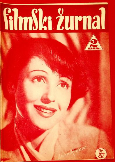 FILMSKI ZURNAL magazine side cover Issue 87 19 July 1940