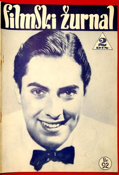FILMSKI ZURNAL magazine side cover Issue 92 23 August 1940