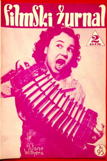 FILMSKI ZURNAL magazine side cover Issue 95 13 September 1940