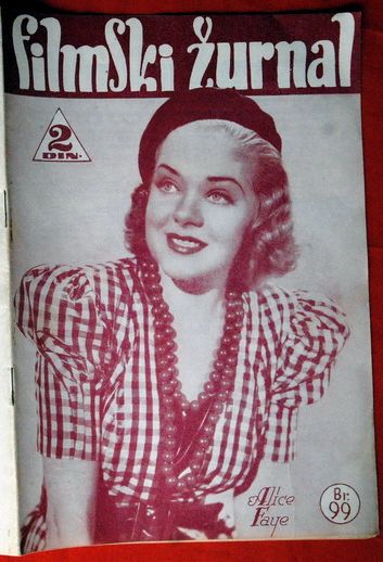 FILMSKI ZURNAL magazine side cover Issue 99 11 October 1940