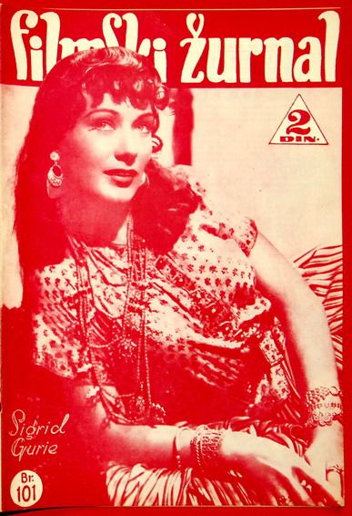 FILMSKI ZURNAL magazine side cover Issue 101 25 October 1940