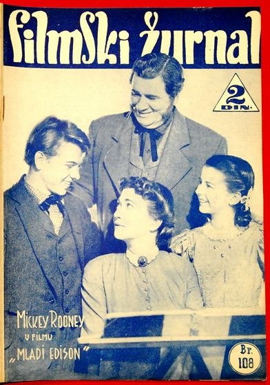 FILMSKI ZURNAL magazine side cover Issue 108 13 December 1940