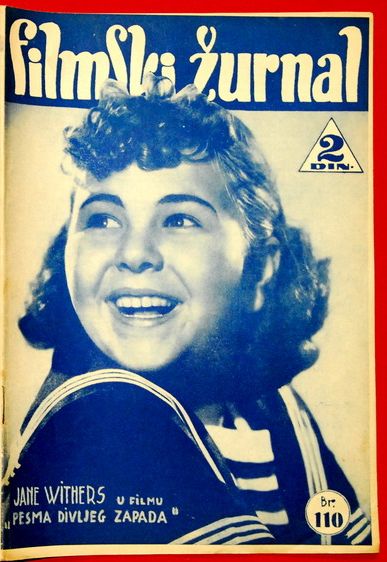 FILMSKI ZURNAL magazine side cover Issue 110 27 December 1940