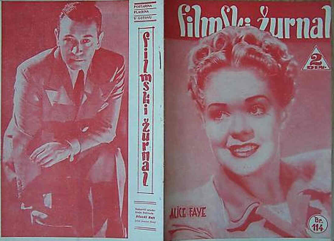 FILMSKI ZURNAL magazine side cover Issue 114 24 January 1941