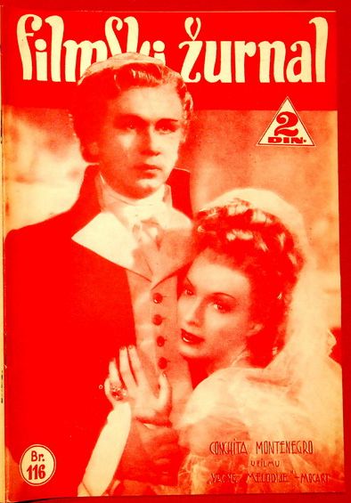 FILMSKI ZURNAL magazine side cover Issue 116 7 February 1941