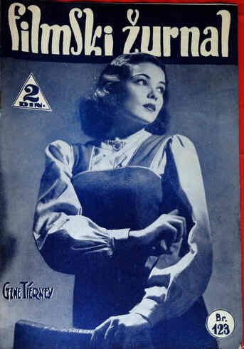 FILMSKI ZURNAL magazine side cover Issue 123 28 March 1941