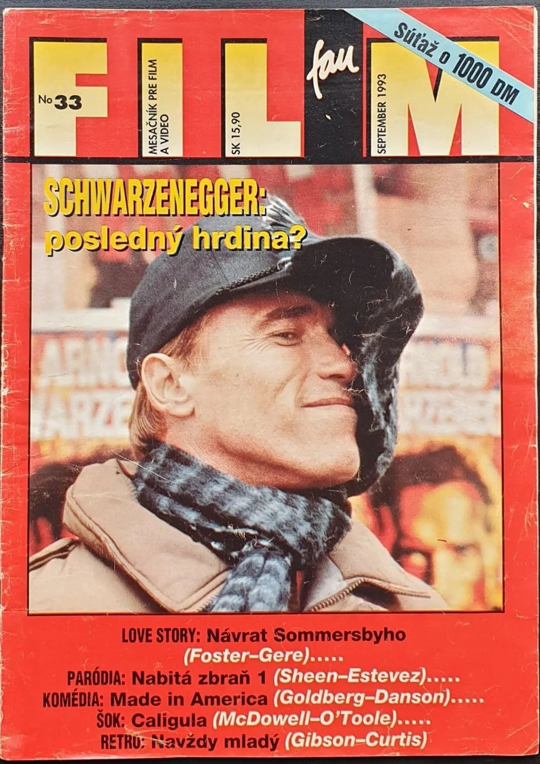 FILM (Slovakia) magazine side cover Issue 33   1993