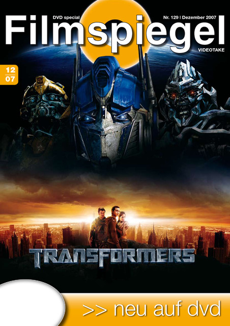 FILMSPIEGEL (1997 PLUS) magazine side cover Issue 129 December 2007