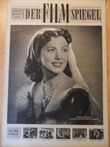 FILMSPIEGEL magazine side cover Issue 8  1954