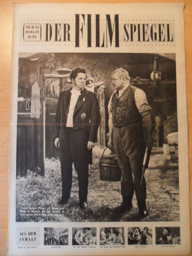 FILMSPIEGEL magazine side cover Issue 9  1954