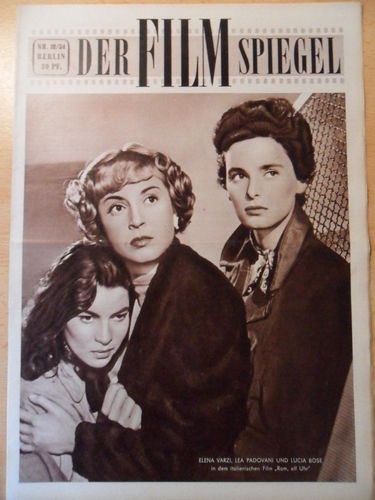 FILMSPIEGEL magazine side cover Issue 18  1954