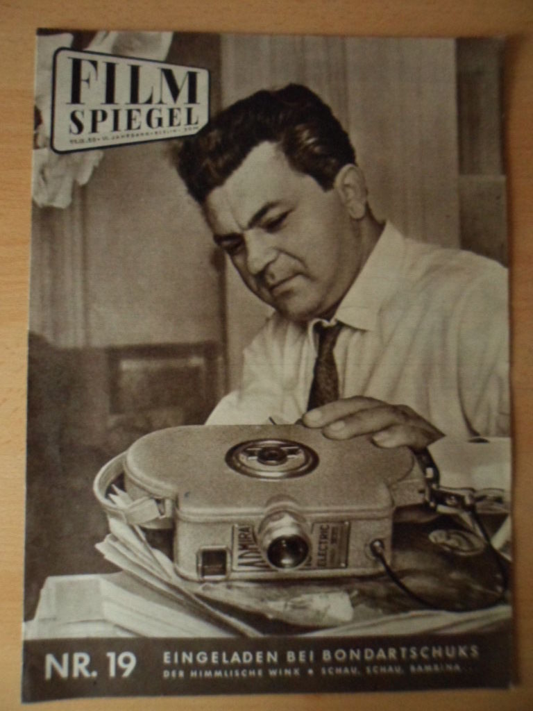 FILMSPIEGEL magazine side cover Issue 19  1959