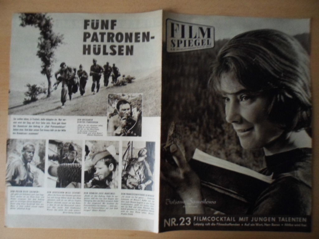 FILMSPIEGEL magazine side cover Issue 23  1960