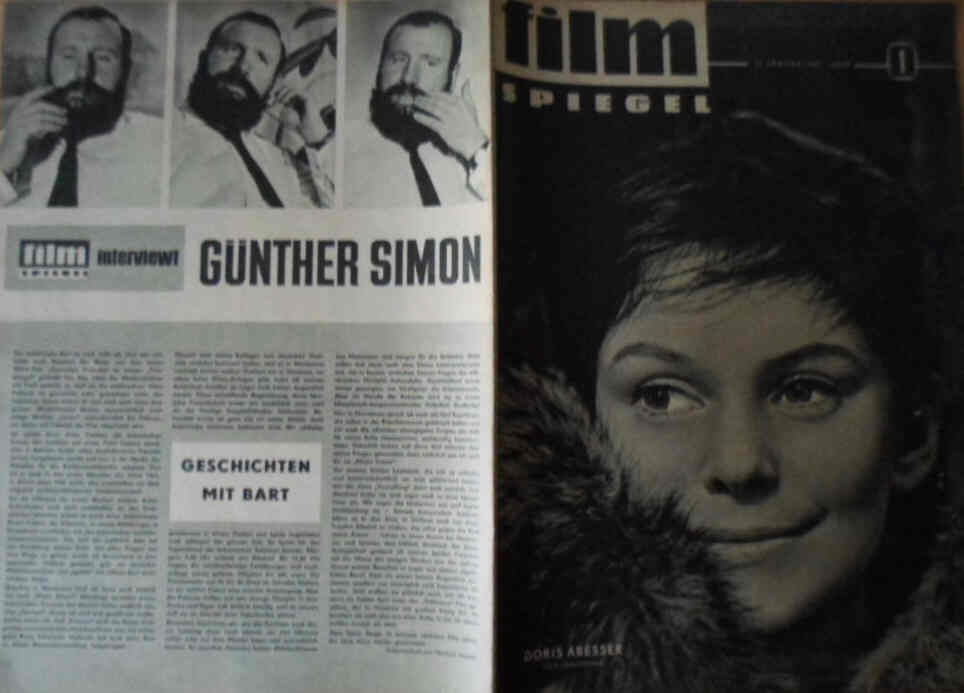 FILMSPIEGEL magazine side cover Issue 1  1963