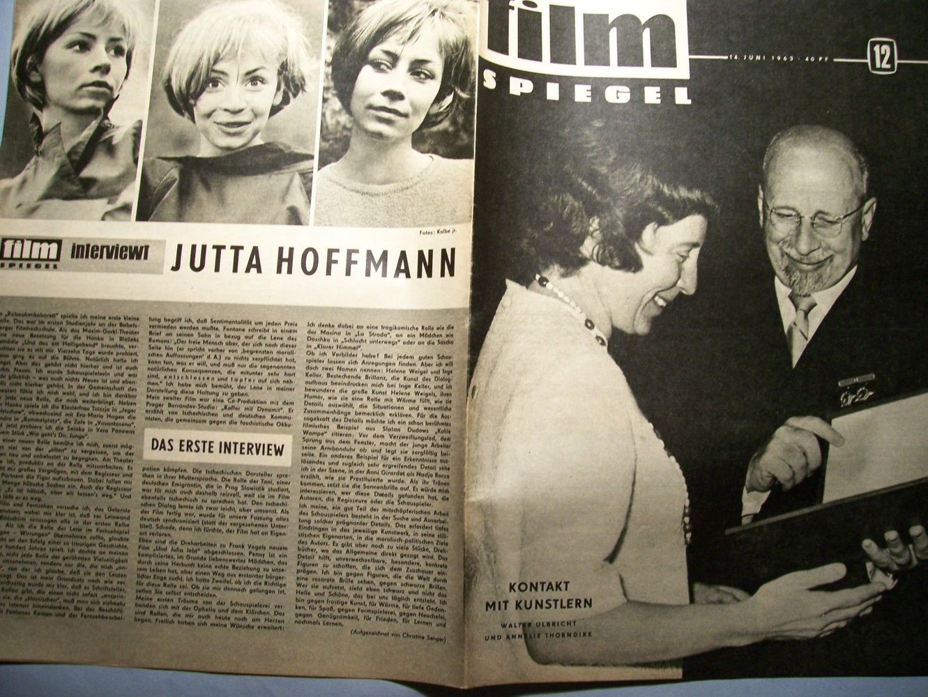 FILMSPIEGEL magazine side cover Issue 12 14 June 1963