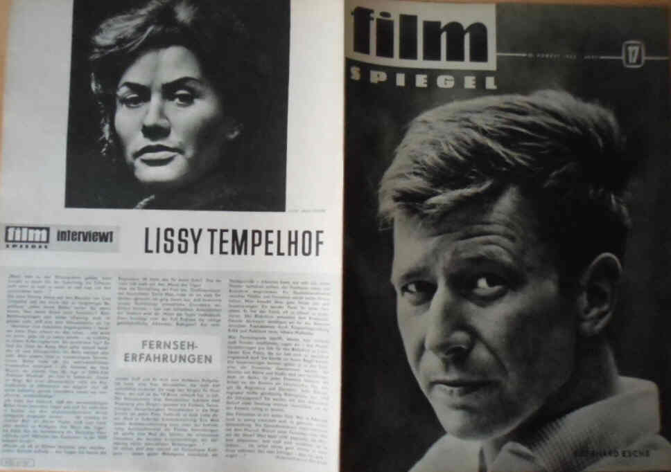 FILMSPIEGEL magazine side cover Issue 17  1963