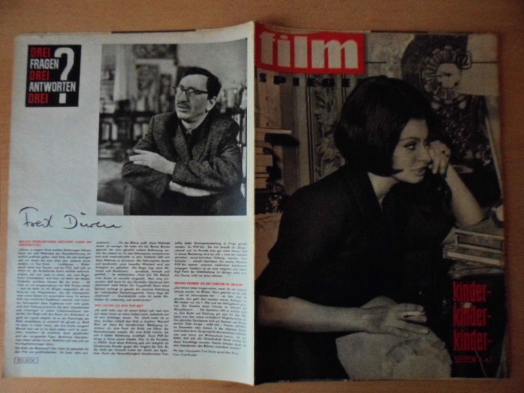 FILMSPIEGEL magazine side cover Issue 12  1965