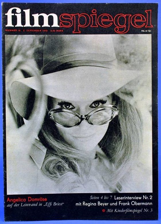 FILMSPIEGEL magazine side cover Issue 18 2 September 1970