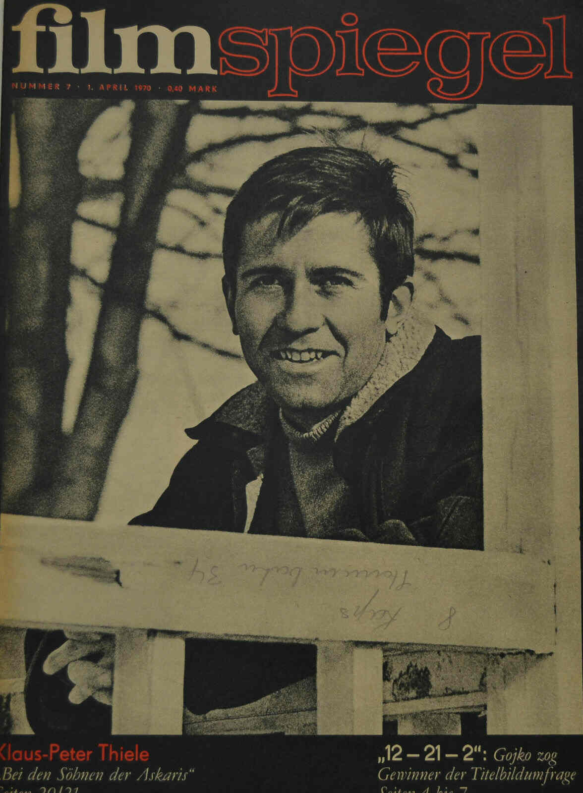 FILMSPIEGEL magazine side cover Issue 7 1 April 1970