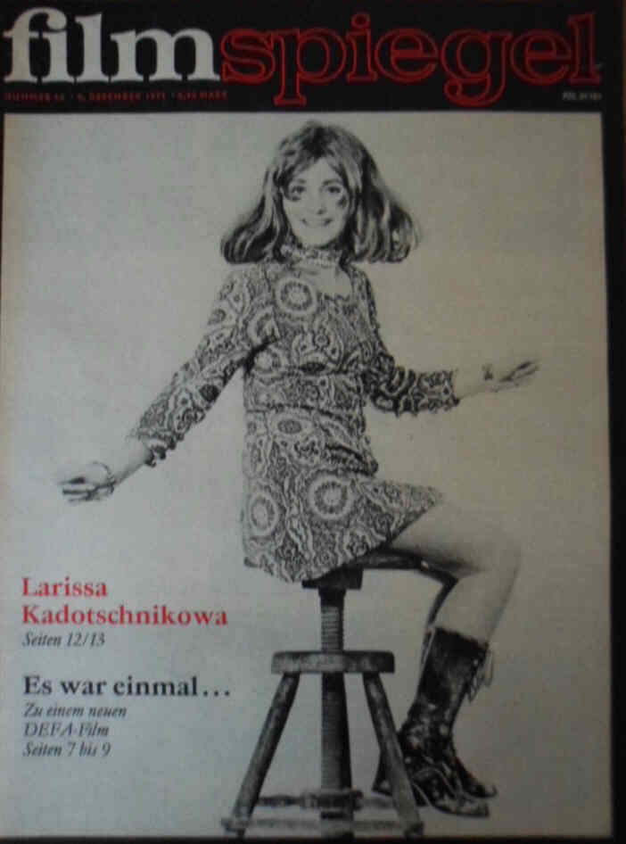 FILMSPIEGEL magazine side cover Issue 25 December 1971