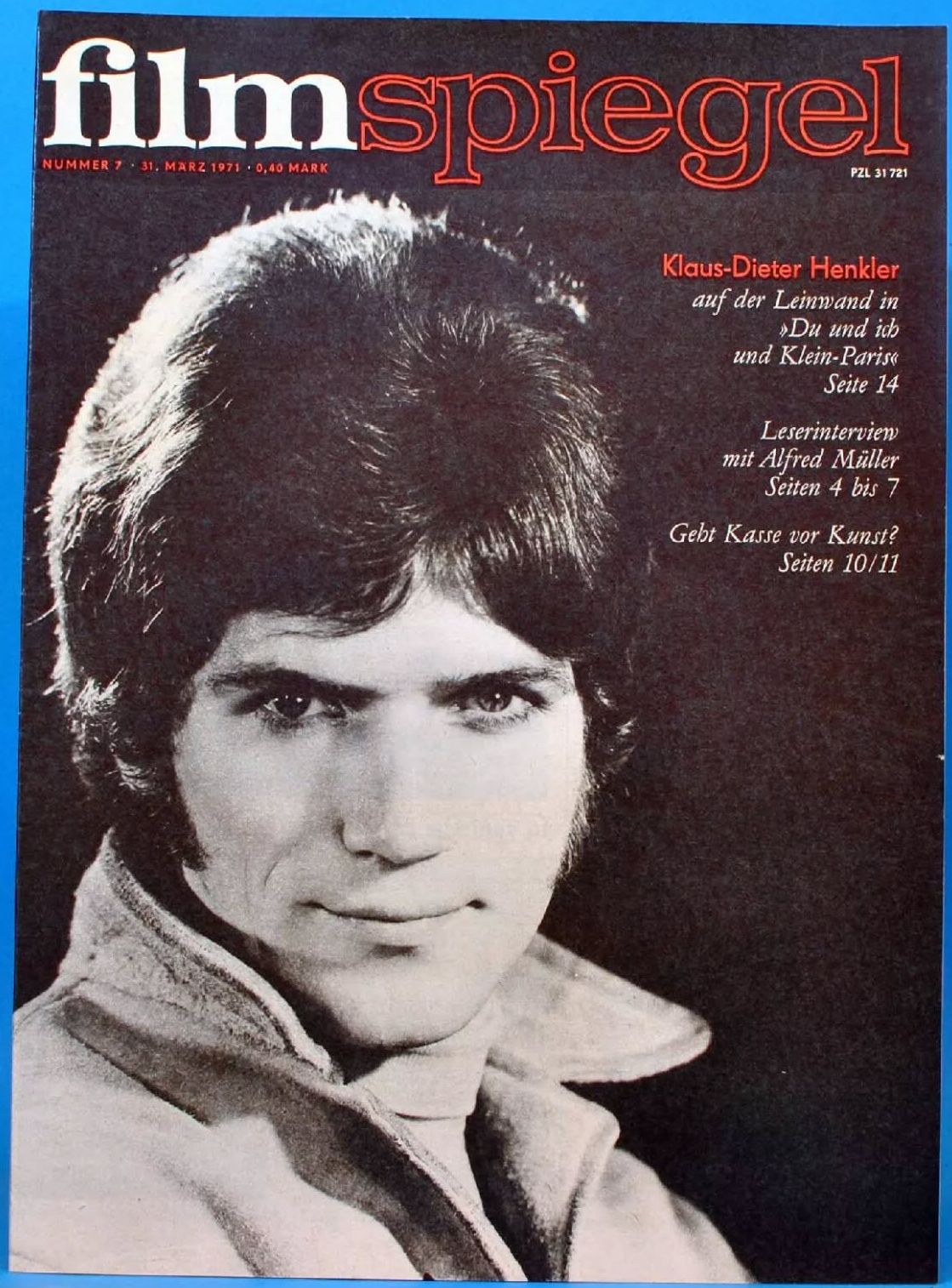 FILMSPIEGEL magazine side cover Issue 7 31 March 1971