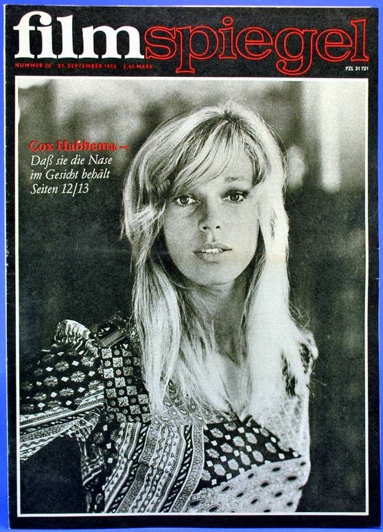 FILMSPIEGEL magazine side cover Issue 20 27 September 1972