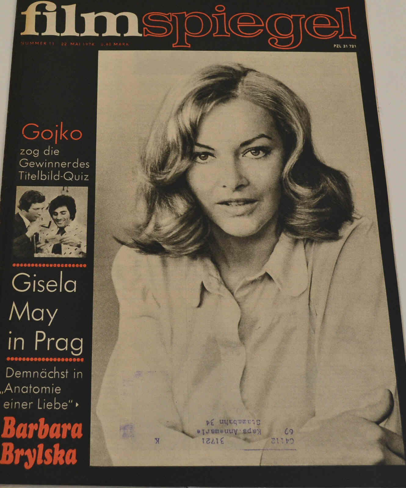 FILMSPIEGEL magazine side cover Issue 11 22 May 1974