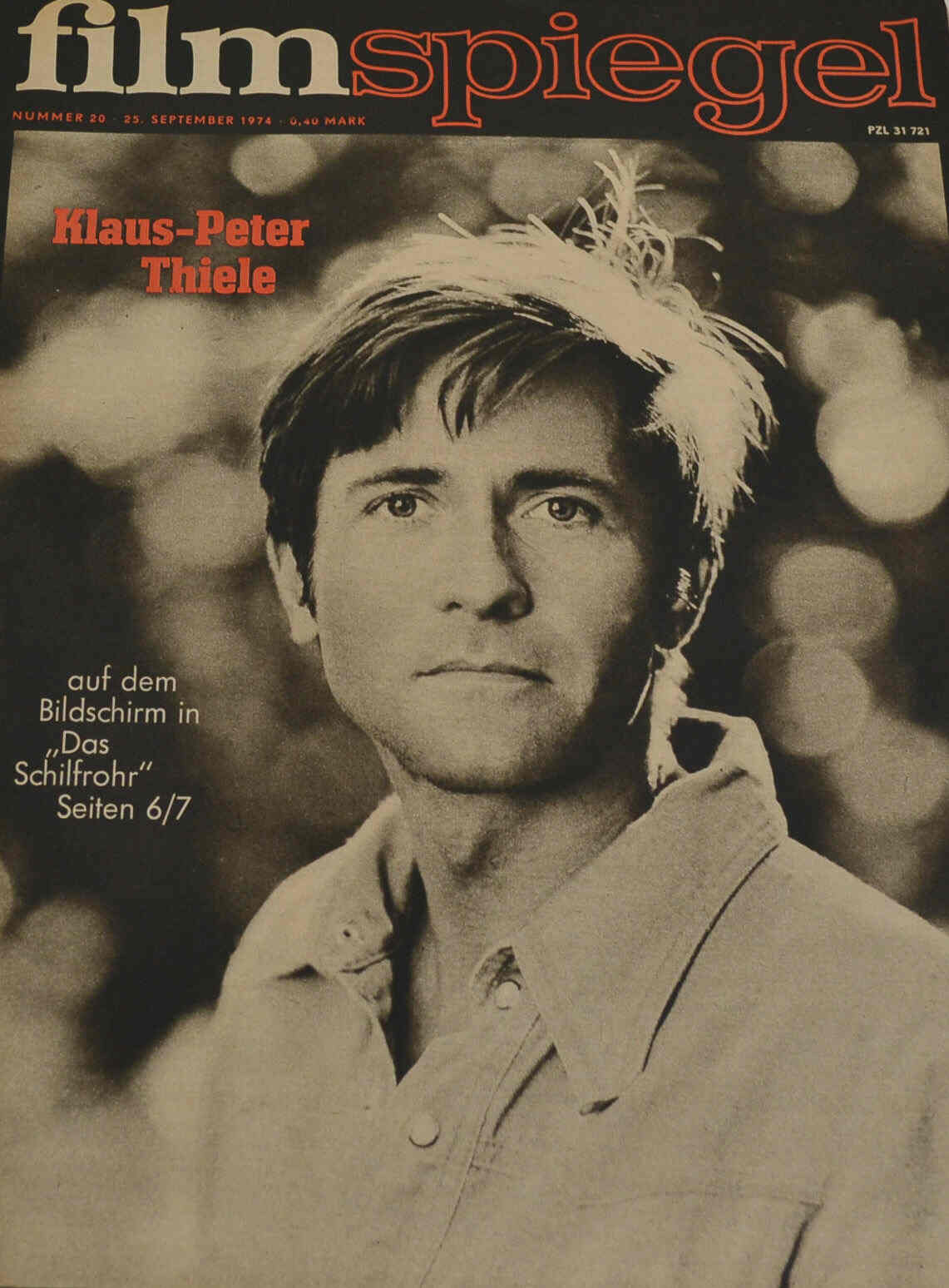 FILMSPIEGEL magazine side cover Issue 20 25 September 1974